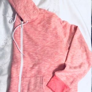 XXL Deep Coral Zip Up Hoodie